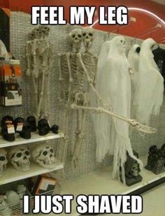 there are many halloween decorations on display in the store