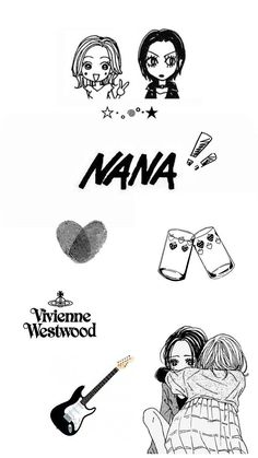 Nana Anime Logo, Nana Stickers Printable, Nana And Hachi Tattoo, Nana Laptop Wallpaper, Nana And Hachi Wallpaper, Nana Manga Aesthetic, Nana And Hachi Anime, Nana Sketch, Nana Layout