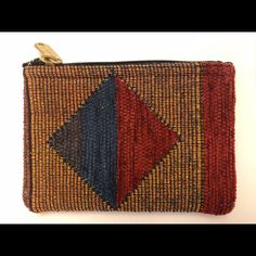 New Never Used Perfect Condition Front And Back Have Different Patterns So Either Way Works! Multicolor Rectangular Coin Purse With Removable Pouch, Brown Handwoven Pouch For Everyday Use, Brown Handwoven Pouch, Handwoven Clutch Bag For Everyday Use, Handwoven Clutch For Everyday Use, Everyday Use Handwoven Clutch, Multicolor Woven Pouch For Everyday Use, Brown Woven Rectangular Pouch, Rectangular Brown Woven Pouch