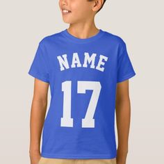 Royal Blue & White Kids | Sports Jersey Design T-Shirt Kids Shirts Design, Sports Jersey Design, Clothes Trendy, Shirt Print Design, Jersey Design, Shirt Mockup, Sports Design, Design T Shirt, Kids Sports