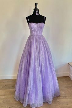 Lavender Prom Dress Long Formal, Lavender Sparkly Dress, Lavender Corset Dress, Lila Prom Dress, Light Purple Prom Dress Lavender, Lavender Dress Prom, Light Purple Dress Long, Rapunzel Prom Dress, Lavender Dress Formal