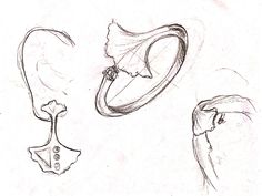 Ring Sketch, Jewel Drawing, Diamond Earrings Design, Jewellery Design Sketches, Jewelry Illustration, Jewelry Design Drawing, Fashion Design Patterns, Jewelry Drawing, Jewellery Sketches