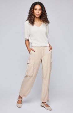 The Avery pant is made of tencel twill fabric that has been garment dyed to achieve a dimensional look and soft feel. Features include cargo pocket details and adjustable drawcords at the leg opening for styling versatility. Versatile Spring Cargo Pants For Elevated Casual Wear, Versatile Parachute Pants With Cargo Pockets, Versatile Tapered Leg Parachute Pants With Cargo Pockets, Elevated Casual Tapered Leg Cargo Pants For Spring, Relaxed Fit Tencel Pants With Pockets, Versatile Tapered Leg Cargo Pants With Patch Pockets, Gentle Fawn, Pullover Cardigan, Long Midi Dress