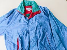 Super cute vintage primary-colored Honors cotton windbreaker-ish style jacket! Retro Cotton Windbreaker For Spring, Retro Cotton Windbreaker With Pockets, Retro Blue, Out Of Shape, Jacket Vintage, Cotton Jacket, Fort Worth, Primary Colors, Rain Jacket