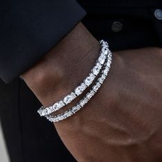 Introducing the 3mm + 5mm Diamond Mixed Oval Cut Tennis Bracelet Bundle! This 14k White Gold set features a row of hand-set stones arranged in an oval cut pattern, making a statement wherever you go. Layer them together for a stacked look that is guaranteed to shine. This product is guaranteed for life – GLD will repair or replace the item should you experience any defects in craftsmanship or breakage. Bundle Includes - (1) Diamond Mixed Oval Cut Tennis Bracelet- 3mm (6", 7", 8", & 9") - (1) Diamond Mixed Oval Cut Tennis Bracelet- 5mm (6", 7", 8", & 9") Specifications - Width: 3mm + 5mm - Weight: (Weight can vary +/- 2 grams) -Bracelet: 11 grams | 3mm + 5mm Diamond Mixed Oval Cut Tennis Bracelet Bundle, Size 7" / 9" - The GLD Shop White Gold Set, Vermeil Jewelry, Custom Earrings, Pendant Bracelet, Drop Necklace, Gold Set, To Shine, Tennis Bracelet, Chain Pendants