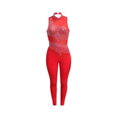 Red Mesh Rhinestone Sleeveless Jumpsuit Sleeveless Embellished Jumpsuits And Rompers For Night Out, Embellished Sleeveless Jumpsuits And Rompers For Night Out, Red Stretch Sleeveless Jumpsuits And Rompers, Red Sleeveless Stretch Jumpsuits And Rompers, Red Stretch Sleeveless Bodysuit, Red Sleeveless Stretch Bodysuit, Fitted Sleeveless Party Bodysuit, Fitted Sleeveless Bodysuit For Party, Glamorous Sleeveless Summer Bodysuit