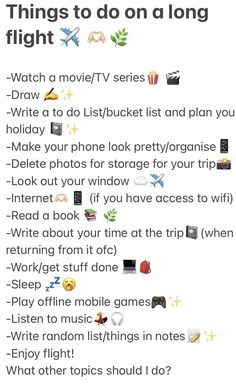 Flights Airplane Needs Tips, What To Do When On A Plane, What To Do When Bored On A Road Trip, Things To Have When Traveling, Stuff To Do On Airplane, Best Things To Bring On A Plane, What To Do On Long Road Trips, Things To Take On A Long Car Ride, Stuff To Do On A Long Flight