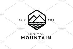 the minimal mountain logo is suitable for use on many businesses