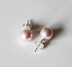 4mm 6mm 8mm Light pink pearl stud earrings Pink pearl | Etsy Classic Pink Earrings For Wedding, Classic Pink Pearl Earrings For Wedding, Classic Pink Pearl Wedding Earrings, Pink Pearl Earrings For Anniversary, Pink Pearl Earrings For Wedding, Hypoallergenic Pink Pearl Earrings As Gift, Hypoallergenic Pink Pearl Earrings For Gift, Classic Pink Pearl Earrings As A Gift, Pink Round Pearl Earrings