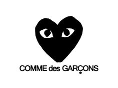 the logo for comme des garcos, which is designed to look like an eye