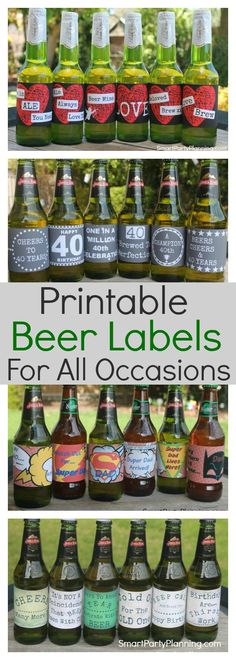 printable beer labels for all occasions are great to use in your crafting project