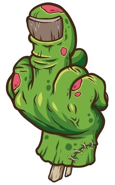 a cartoon green monster with big arms and legs