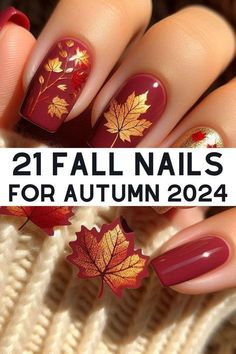 Beautiful Fall Nails Design, Autumn Leaf Nail Art, Fall Nail Designs With Pumpkins, Autumn Nails 2024 Short, Gel X Nail Ideas Almond, Nail Art Autumn 2024, Fall Painted Nails, Autumn Short Nails Design, Autumn Nails 2024 Almond