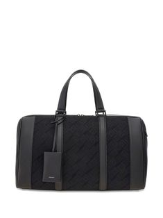 black calf leather Gancini print panel detailing leather tag two top handles top zip fastening main compartment internal zip-fastening pocket Office Bag, Espadrille Shoes, Summer Beach Wear, Party Shoes, Sport Bag, Duffel Bag, Luggage Bags, Belt Bag, Salvatore Ferragamo