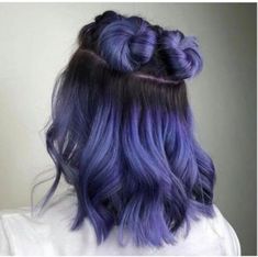 Hair Colour Design, Black Hair With Highlights, Lavender Hair