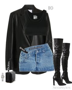 Work Outfits Boots, Venus Fashion, Looks Street Style, Looks Black, Night Out Outfit, Baddie Outfits Casual, Teenage Fashion Outfits, Fit Inspo, Lookbook Outfits