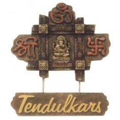 a sign that says tendulikars with an image of the buddha on it