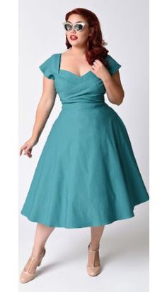 Plus Size Exclusive Stop Staring! Mad Style Seafoam Cap Sleeve Swing Dress Wedding Guest Dresses With Sleeves, Outfit 80s, Plus Size Wedding Guest, Plus Size Wedding Guest Dresses, Plus Size Vintage Dresses, Hacks Videos, Stop Staring