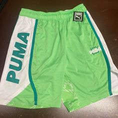 Puma Mens Green 530492 06 Curl Elastic Waist Pull On Basketball Shorts Sz Large Brand: Puma Department: Men Size: Large Color: Green Type: Shorts Style: Basketball Shorts Pattern: Solid Theme: Sports Closure: Pull On Occasion: Activewear Season: All Season Features: Comfort, Elastic Waist Condition: New With Tag I Offer Discounts For All Return Customers. - Jvs Green Sports Bottoms For Sports Season, Casual Green Training Shorts, Casual Green Bottoms For Sports Season, Green Moisture-wicking Shorts For Streetwear, Green Athletic Shorts For Sports Events, Sporty Green Bottoms For Sports Events, Green Casual Bottoms For Sports Events, Casual Green Bottoms For Sports Events, Green Sports Shorts For Sports Season