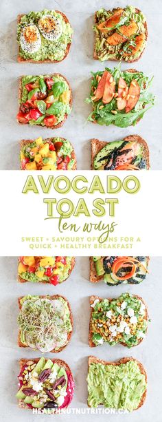 avocado toast ten ways sweet and savory on a whole wheat bread