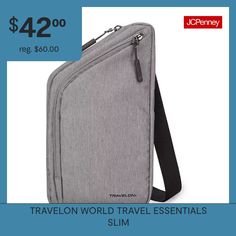 Pack your bag for the day with peace of mind. When you start with Travelon's advanced packing series, world travel essentials, you will glide through your day and traveling limitless. World travel essentials slim crossbody bag/blackberry offers you a convenient, hands-free way to carry your essentials with minimum effort on your journey. Wide opening main compartment for everyday essentials. RFID protected - passport and card slots in front zipper pocket. RFID -protected passport and card slots… Portable Multifunctional Everyday Luggage, Functional Portable Luggage For Everyday Use, Portable Functional Luggage For Everyday Use, Practical Travel Accessories With Anti-theft Pocket For Daily Use, Functional Portable Travel Accessories, Versatile Travel Bag With Anti-theft Pocket, Versatile Luggage With Functional Pockets For Daily Use, Versatile Bags With Functional Pockets For Trips, Versatile Daily Use Luggage With Functional Pockets