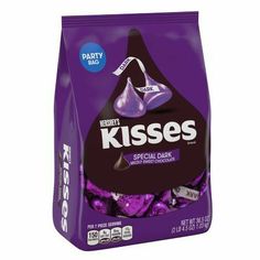 a bag of kisses candy on a white background