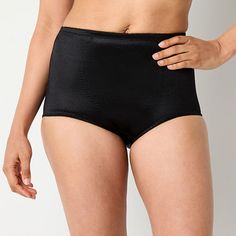 Offering moderate control, these slimming brief panties provide a smooth silhouette under your clothing.Features: Side SmoothingClosure Type: Full ElasticConcerns: Tummy SolutionsSupport: Light SupportFiber Content: 80% Nylon, 20% SpandexFabric Description: MicrofiberCrotch Fiber Content: 100% CottonBack Panel Fiber Content: 85% Nylon, 15% SpandexFront Panel Fiber Content: 85% Nylon, 15% SpandexCare: Machine Wash, Tumble DryCountry of Origin: Imported Fitted Shapewear Bottoms With Moderate Coverage, Moderate Coverage Shapewear Briefs, Supportive Solid Color Shapewear Bottoms, Medium Bust Support Shapewear Brief, High Waist Shapewear With Moderate Coverage, Supportive Shapewear Briefs, Smoothing Brief Shapewear Bottoms, Supportive Brief Shapewear With Moderate Coverage, Shaping Shapewear With Moderate Coverage And High-cut Leg