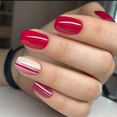 Red Nail Designs, Perfect Nails, Trendy Nails