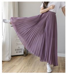 Brand Name: JXMYYPant Style: StraightMaterial: PolyesterMaterial: SpandexFit Type: LOOSELength: Full LengthDecoration: RUFFLESDecoration: PleatedOrigin: CN(Origin)Season: Spring/AutumnWaist Type: HIGHPattern Type: SolidStyle: CasualFront Style: PleatedAge: Ages 18-35 Years OldFabric Type: ChiffonClosure Type: Elastic WaistGender: WOMENModel Number: 120081301Color: Black Purple Blue Woman PantsSize: S-XL Loose Wide Leg Pants WomenSeason: Autumn Winter Spring Fall Ladies TrousersStyle: Fashion Str Trendy Pleated Solid Bottoms, Trendy Pleated Solid Color Bottoms, Full Length Pleated Pants For Spring, Pleated Full Length Pants For Spring, Pleated Full-length Summer Bottoms, Summer Pleated Full-length Bottoms, Pleated Full Length Summer Bottoms, Summer Full-length Pleated Bottoms, Spring Pleated Full Length Pants