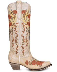 Embroidery Heels, Cowgirl Boots Wedding, Deer Embroidery, Boot Scootin Boogie, Womens Cowgirl Boots, Leather Cowgirl Boots, Handcrafted Boots, Wedding Boots, Corral Boots