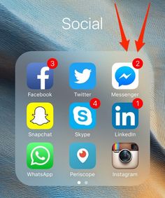 an iphone screen with social icons on it