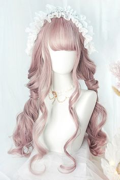 SKU: LIN01865 Fabric: High-Temperature Fiber Style types: Sweet Lolita Length: 52-55 cm Season: Spring, Summer, Autumn, Winter Include: Wig*1 (Any of the accessory is not included.) Cute Wigs, Hair References, Style Types, Moodboard Inspo, Gothic Princess, Punk Dress, Glamour Nails, Hair Cute, Spring Summer Autumn Winter