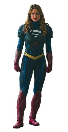 a woman in a superman costume standing with her hands on her hips