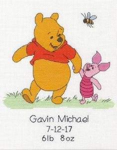 winnie the pooh and piglet cross stitch pattern