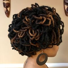 #mandisa_ngozi #necijones @_rated_raw #loctician #naturalhairstylist #locs #locstyles #locstylesforwomen #locpetals #petals #locswithcolor… Dreadlocks Hair Care, Dreads Styles For Women, Natural Hair Stylists, Shaved Hair Designs, Updo Styles, Dreadlock Style, African Hair Braiding Styles, Short Locs Hairstyles, Dreadlock Styles