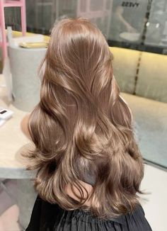 Milk Tea Light Beige Brown Hair Color, Light Brown Hair Color For A Soft Look, Cute Hair Color, Hair Styles And Haircuts Beige Hair, Korean Hair Color, Pretty Hair Color, Japanese Hairstyle, Hair Inspo Color, American Beauty, Light Hair