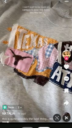 an image of a t - shirt with the word texas on it and some other items