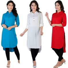 "Women's Kurti, Indian Tops Cotton Kurti, Handmade Solid Long Cotton Kurti, Women's Formal Wear Dress, Cheap Price Cotton Women's Suits ⭐️BeingLifestyle⭐️ ️ THE PERFECT GIFT for every women🎁 ● Materiel :- 100% Cotton ● Available Size:- S, M, L, XL, 2XL ● For PLUS SIZES please do not hesitate to contact us! ● PLEASE NOTE:- Images are for informational purposes only. The colors on your screen are affected by monitor settings and different web browsers. Slight changes in shades are unavoidable. -- Long Cotton Kurti, Indian Tops, Formal Wear Women, Long Kurti, Formal Wear Dresses, Cotton Kurti, Button Down, Women Formals, Pan Collar