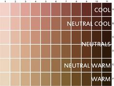 the color scheme for neutral and warm colors