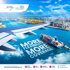 air freight with sea freight with perspective text visual Logistics Design, Shipping Design, Real Estate Marketing Design, Social Media Branding Design, Banner Design Inspiration