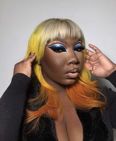 Raven Darkhölme, Rave Hair, Drawing Face, Brown Skin Makeup, Eye Makeup Pictures, Makeup Eye Looks, Alternative Hair