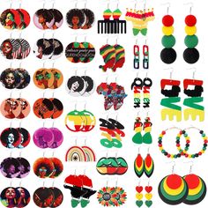 PRICES MAY VARY. Ample Quantity and Easy to Decorate: with 36 pairs of African earrings for black women included, your accessory options are virtually endless; Match them effortlessly with your everyday outfits or special occasion attire, and the choice is yours; Their versatile style makes it easy to incorporate into various looks, carrying the grace and charm of African tradition with you, wherever you go Quality Craftsmanship and Material: delight in the stunning craftsmanship of our 36 pairs African Earing, Cricut Apps, African Inspired Jewelry, African Gifts, African Theme, African Traditions, African Accessories, African Earrings, American Freedom