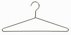 a black hanger on a white background