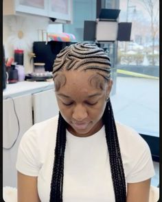 Feed in braids, Freestyle stitch braids Row Back Hairstyles For Black Women, Feed In Braids Freestyle, Freestyle Feed In Braids, Freestyle Cornrows Braids, Braids Freestyle, Feed In Braids Cornrows, Freestyle Stitch Braids, Freestyle Braids, Feed In Braids