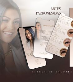 an advertisement for cosmetics with the image of a woman's face