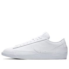 The Nike Blazer Low LE 'Triple White' is the perfect combination of style and comfort. Its lightweight design and soft leather upper provide a snug fit and all-day comfort. The rubber sole ensures durability and traction, while the thick heel provides extra protection. This sneaker is perfect for everyday wear, whether you're running errands or out for a night on the town. The 'Triple White' colorway is inspired by the classic Nike Blazer, making it the perfect addition to your sneaker collection. (SNKR/Skate/Unisex/Low Top) Casual Sneakers With Medium Fit In Synthetic, Casual Synthetic Sneakers With Medium Fit, Classic Everyday Sneakers With Cushioned Footbed, Nike Classic Everyday Sneakers, Classic Nike Sneakers For Everyday, Classic Synthetic Sneakers For Spring, Classic Spring Synthetic Sneakers, Nike Everyday Sneakers, Nike Everyday Sneakers With Round Toe