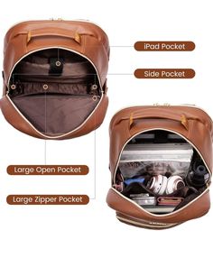 Brown Laptop Bag With Standard Backpack Shape, Brown Leather-backed Laptop Bag For Work, Brown Laptop Sleeve Standard Backpack, Brown Laptop Bag Standard Backpack For On-the-go, Versatile Backpack With Laptop Sleeve For On-the-go, Stylish Laptop Bag, Laptop Bag For Women, Computer Bags, Laptop Backpack