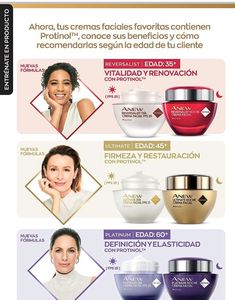 the different types of creams for face and neck are shown in this poster, which includes