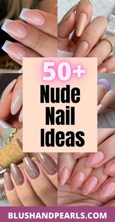 Nude Nail Ideas, Nude Nails With Glitter, Bridesmaids Nails, Nails Nude, Nude Nail, Nude Nail Designs, Trendy Nail Art Designs, Trendy Nail Art, Nails Gel