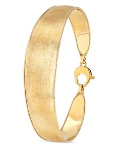 Marco Bicego 18K Yellow Gold Lunaria Medium Bangle Bracelet Yellow Gold Bangle Bracelet With Gold Clasp, Elegant Gold Clasp Bangle Chain Bracelet, Elegant Bangle With Gold Clasp, Formal Yellow Gold Bangle With Gold Clasp, Yellow Gold Bangle With Bracelet Strap, Elegant Yellow Gold Bangle With Gold Clasp, Formal Yellow Gold Bangle, Courting Gifts, Marco Bicego